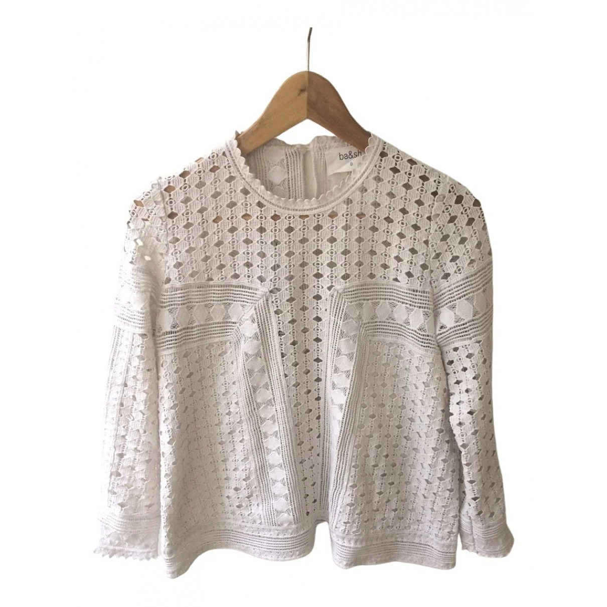 Ba&amp;Sh Embroidered Eyelet Top