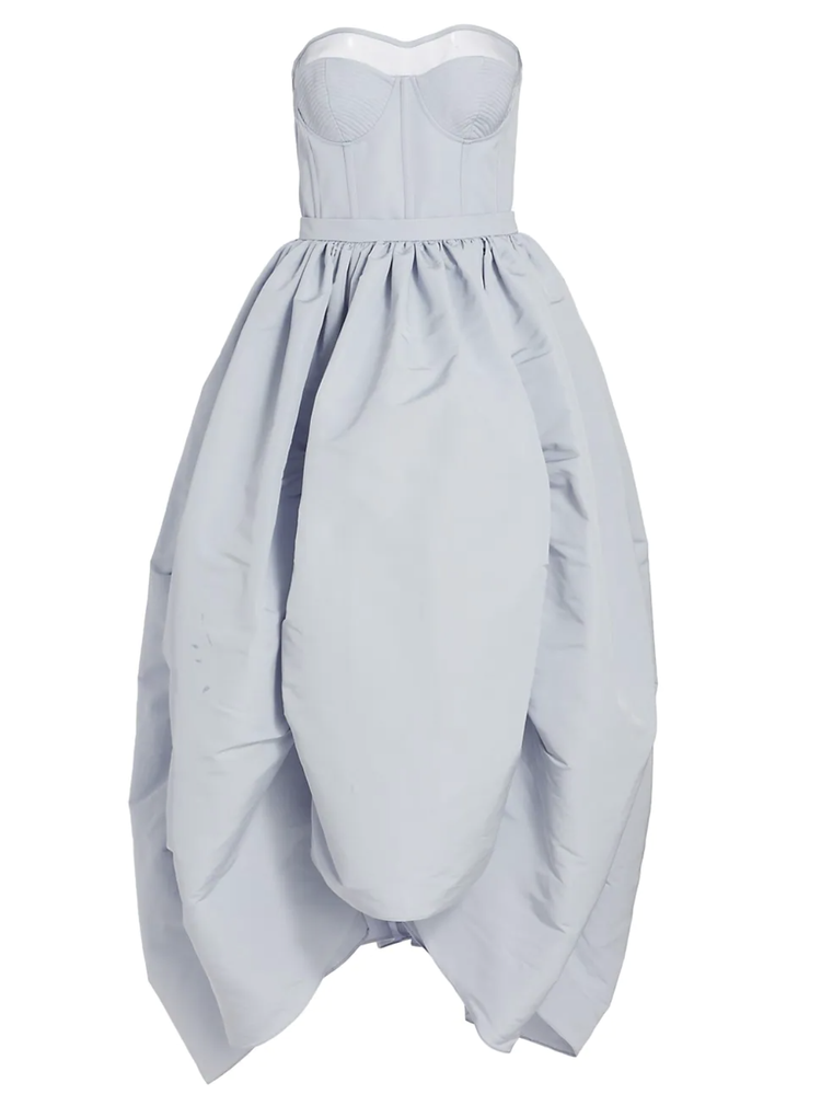 Alexander McQueen Corset-Intarsia Stretch-Knit Dress in Blue  UFO No More