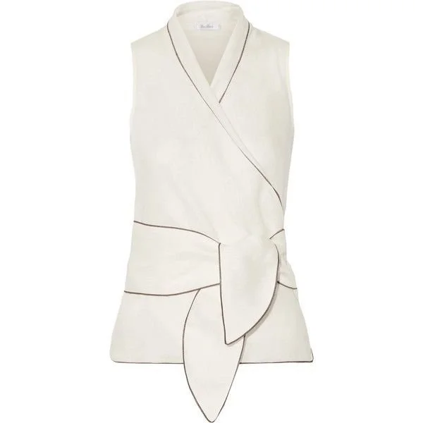 Max Mara Linen Wrap Top