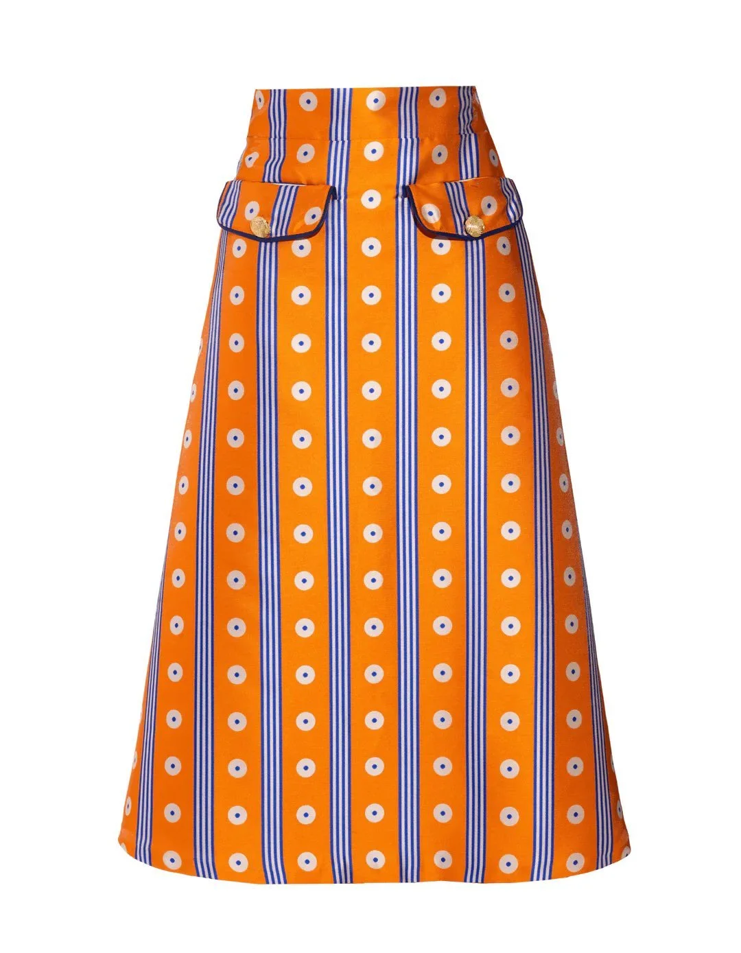 Lisou Iona Skirt in Blue Orange Colline Print