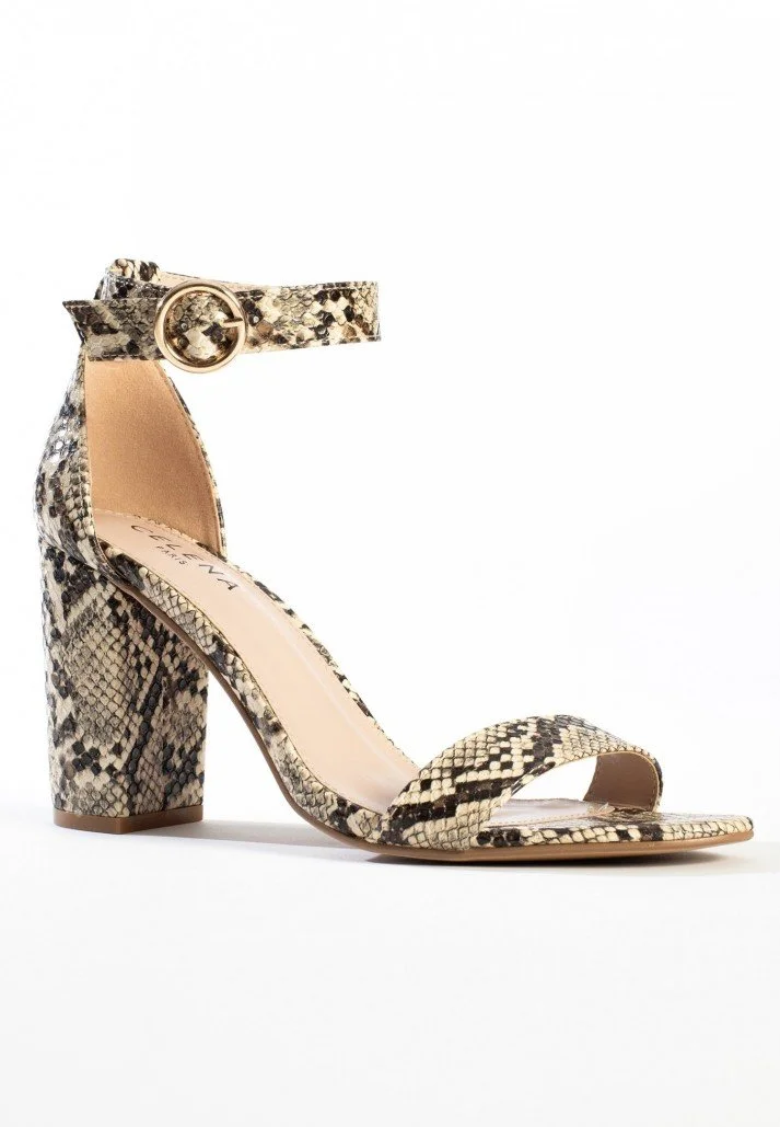 Celena Paris Claudia Sandals in Python