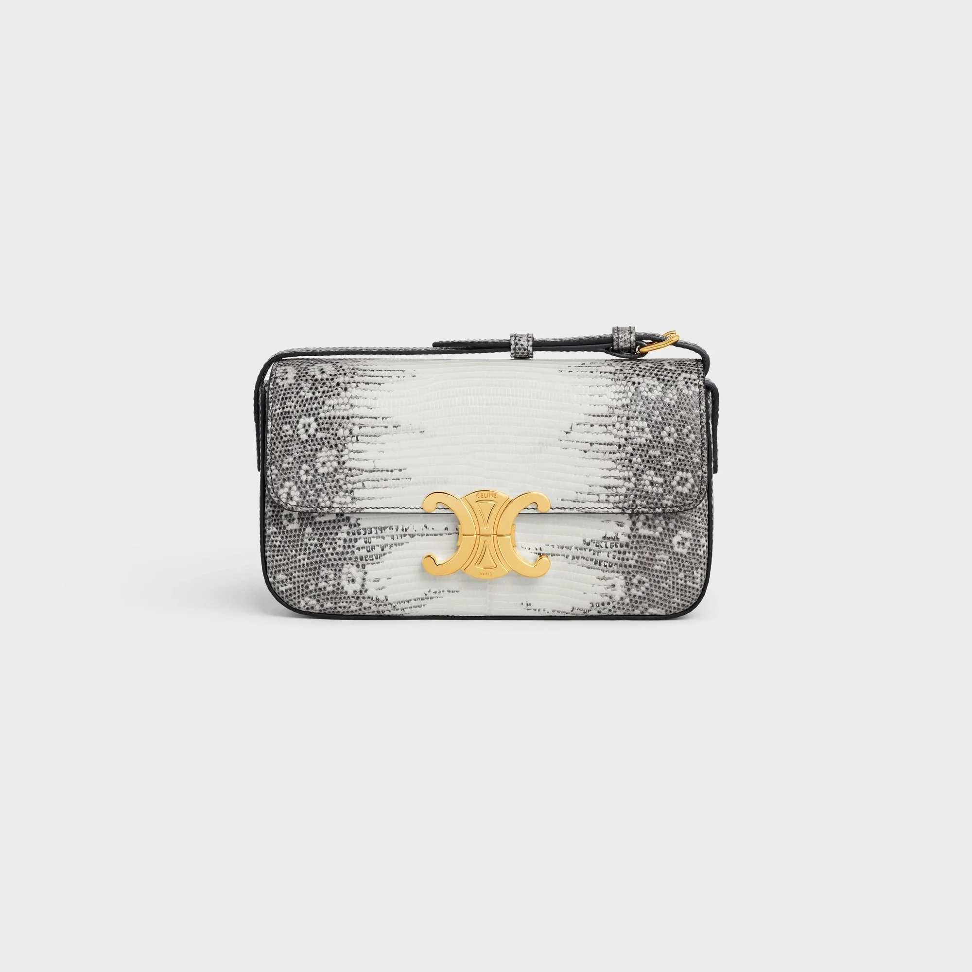Céline Triomphe Shoulder Bag in Lizard Natural — UFO No More