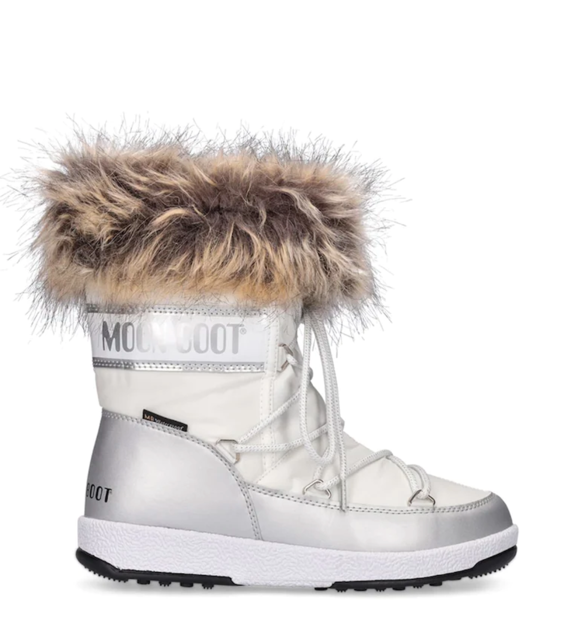 Moon Boot Nylon Ankle Snow Boots with Faux Fur