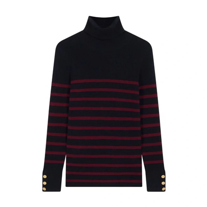 Vanessa Bruno Sophie Striped Turtleneck Sweater