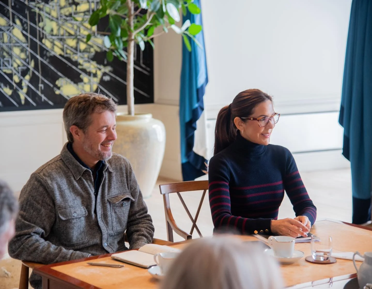 Crown Prince Frederik and Crown Princess Mary attend meeting with Climate Ambassador