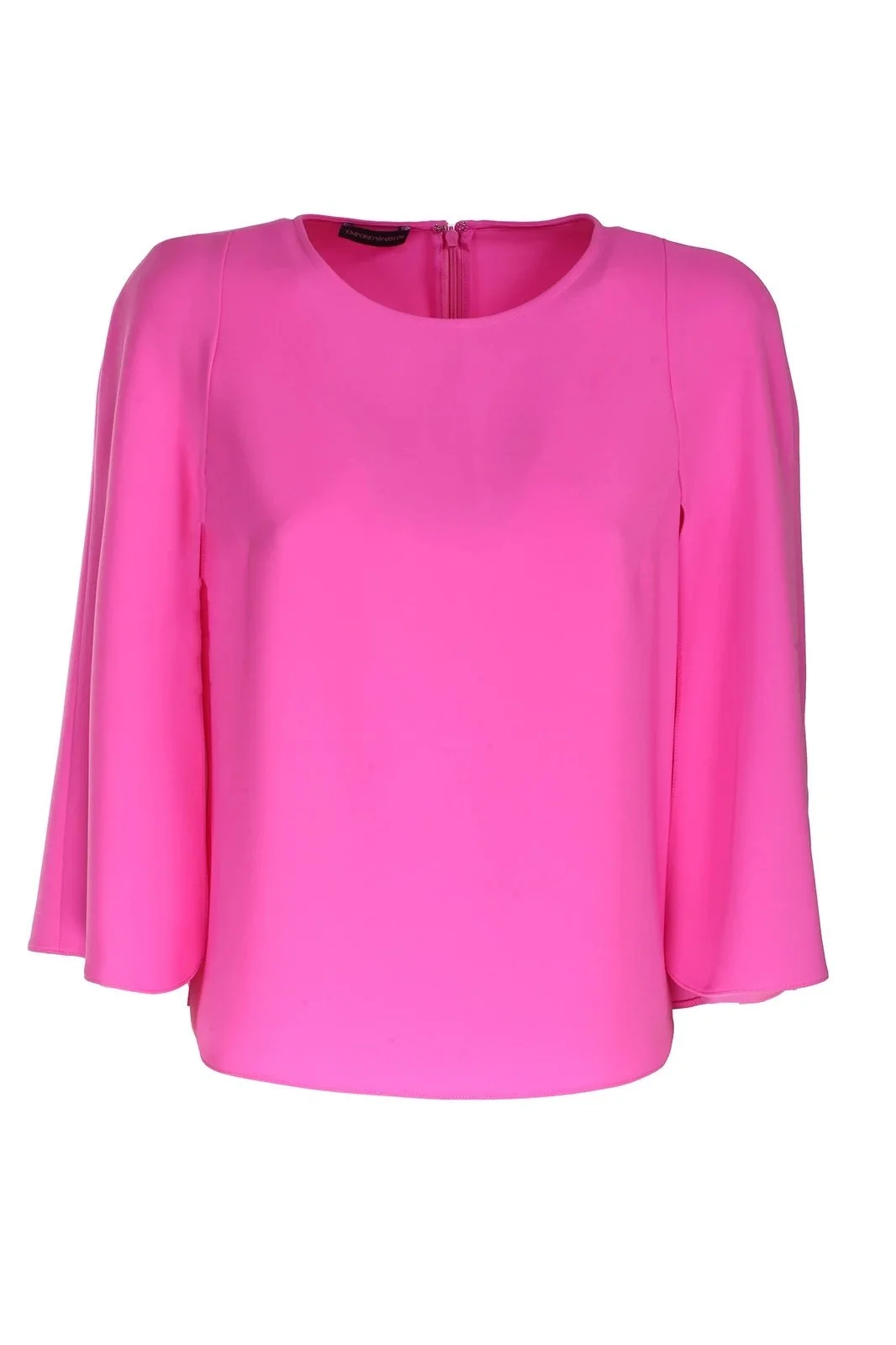 Emporio Armani Cape-Sleeved Blouse in Fuchsia