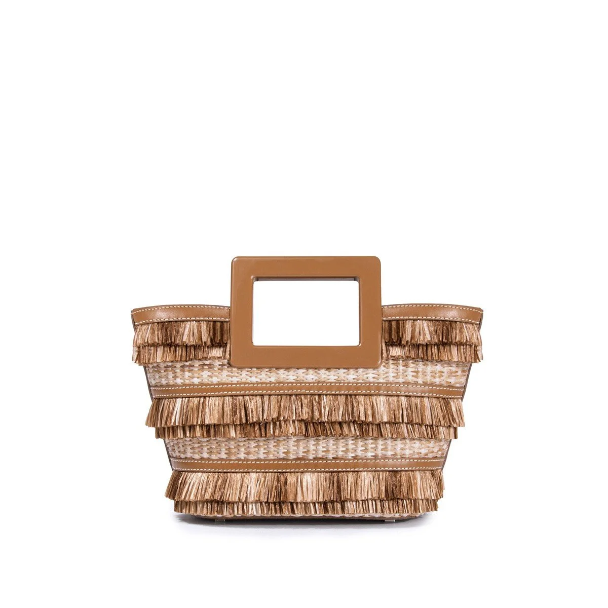 Marina Raphael Micro Riviera Bag in Fringe Raffia