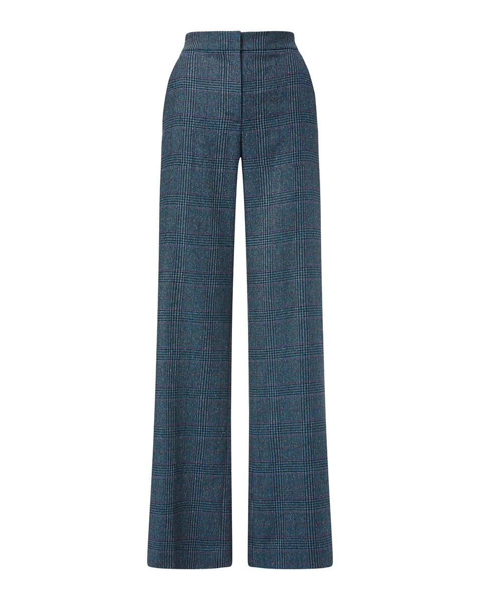 Veronica Beard Tonelli Houndstooth Trousers in Blue Multi.jpg