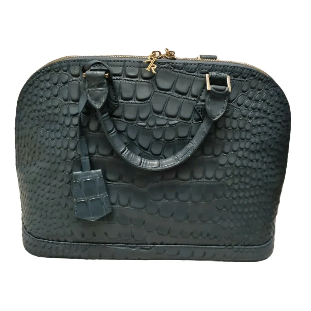 Ruby Rose Collection Top Handle Bowling Bag in Blue