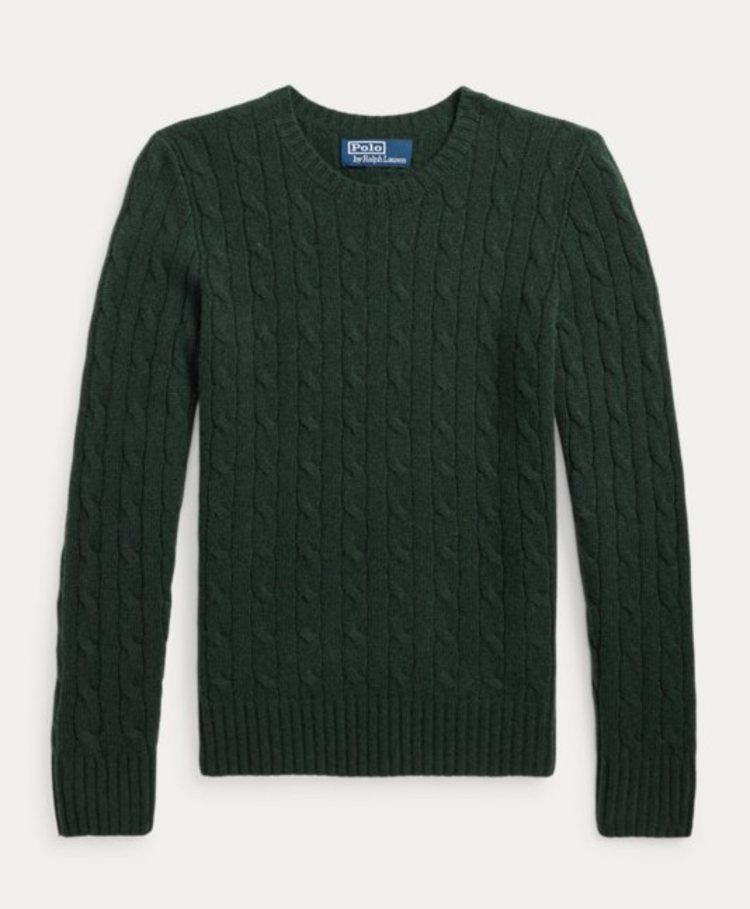 Polo Ralph Lauren Cable-Knit Cashmere Sweater in Dark Green — UFO No More