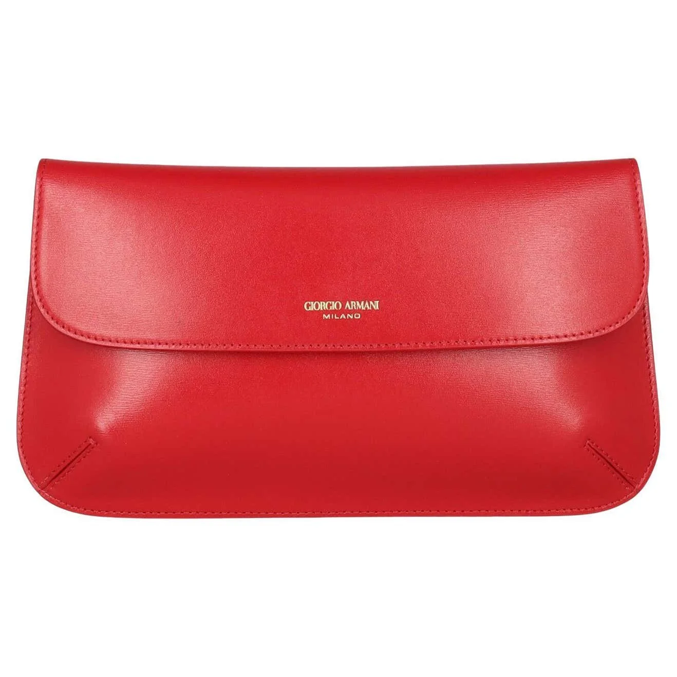 Giorgio Armani La Prima Flap Clutch in Red