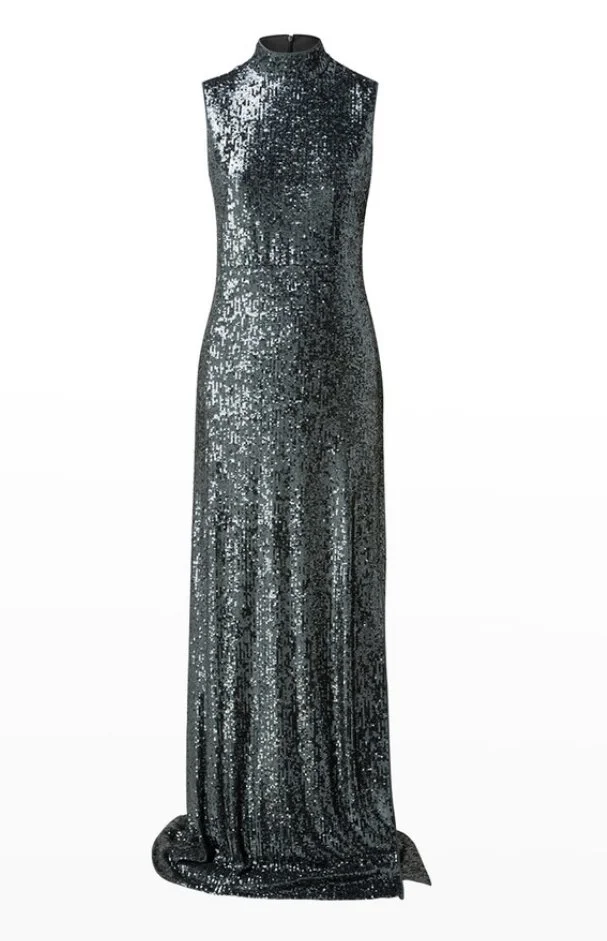 Akris Side-Slit Sequin Gown