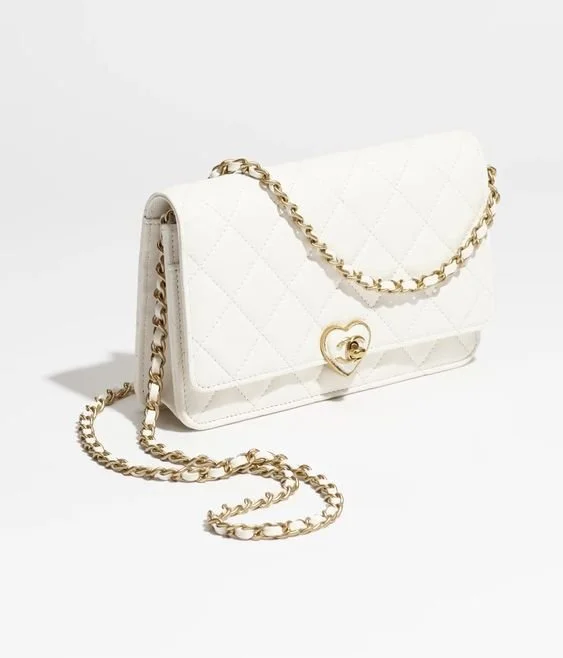 Chanel Small Flap Bag in White Lambskin