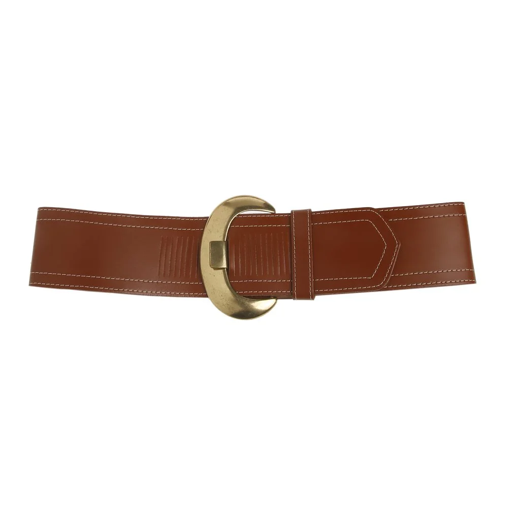 Caroline Biss Wide Leather Belt