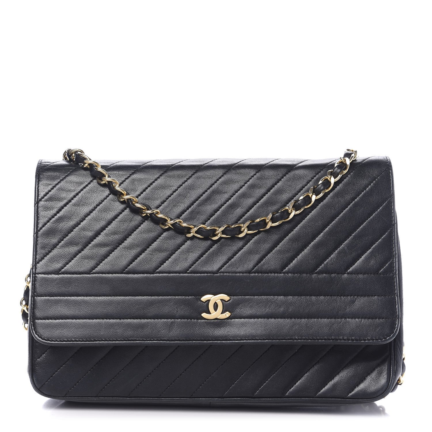 Chanel Lambskin Diagonal Quilted Flap Bag — UFO No More