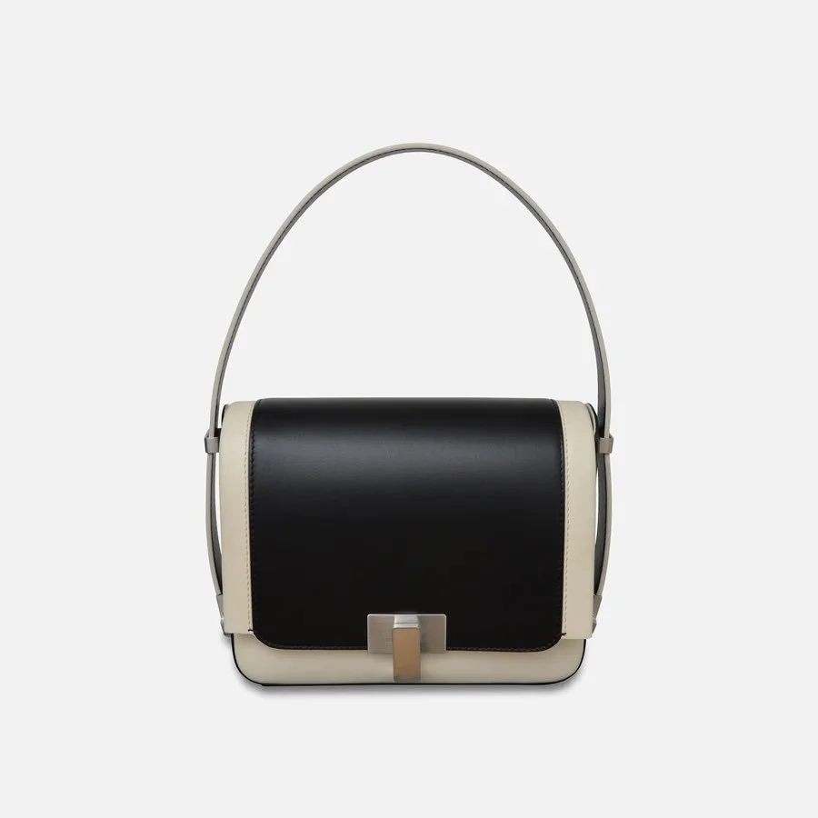 Susan Szatmary Mini Palais Short Handle Bag in Black and White