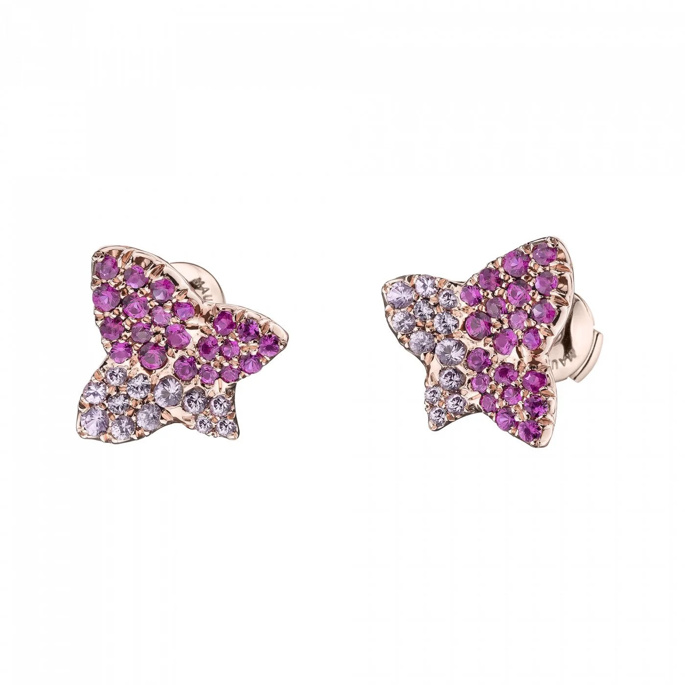 Mauboussin Tu Es La Sublime Fleur De Ma Vie Earrings in Rose Gold/Pink Sapphires/Rubies