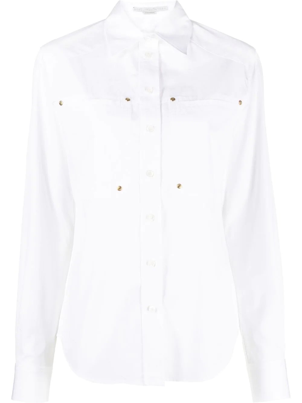 Stella McCartney Patch-Pocket Workwear Shirt in White.jpg