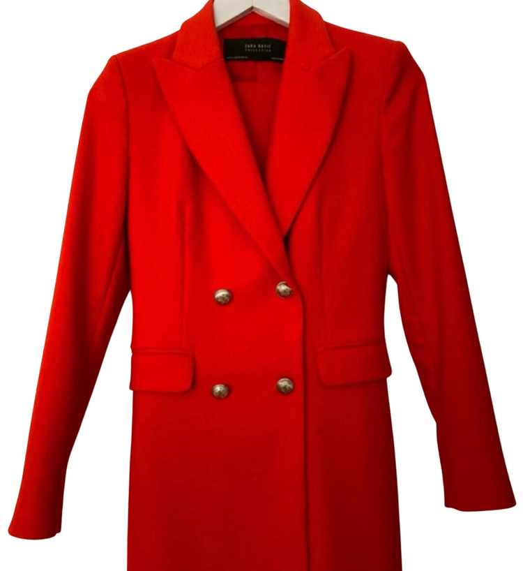 Zara Textured Blazer with Contrast Piping — UFO No More