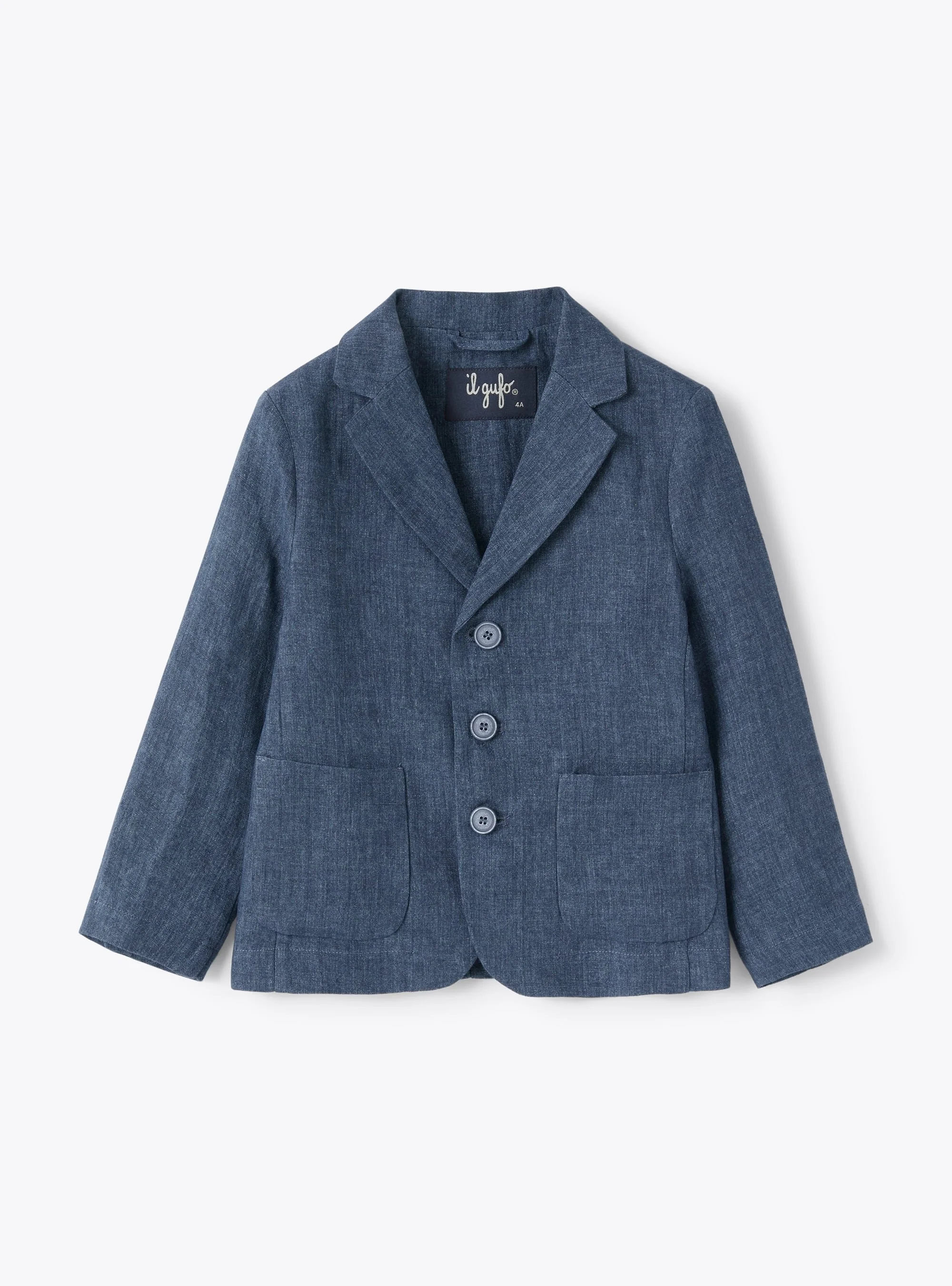 Il Gufo Linen Blazer in Blue