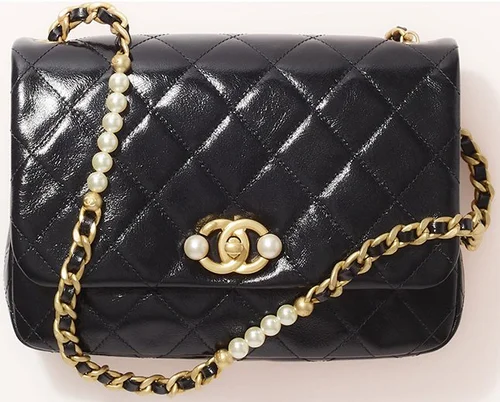 Chanel Flap Bag With Pearl CC And Chain UFO No More