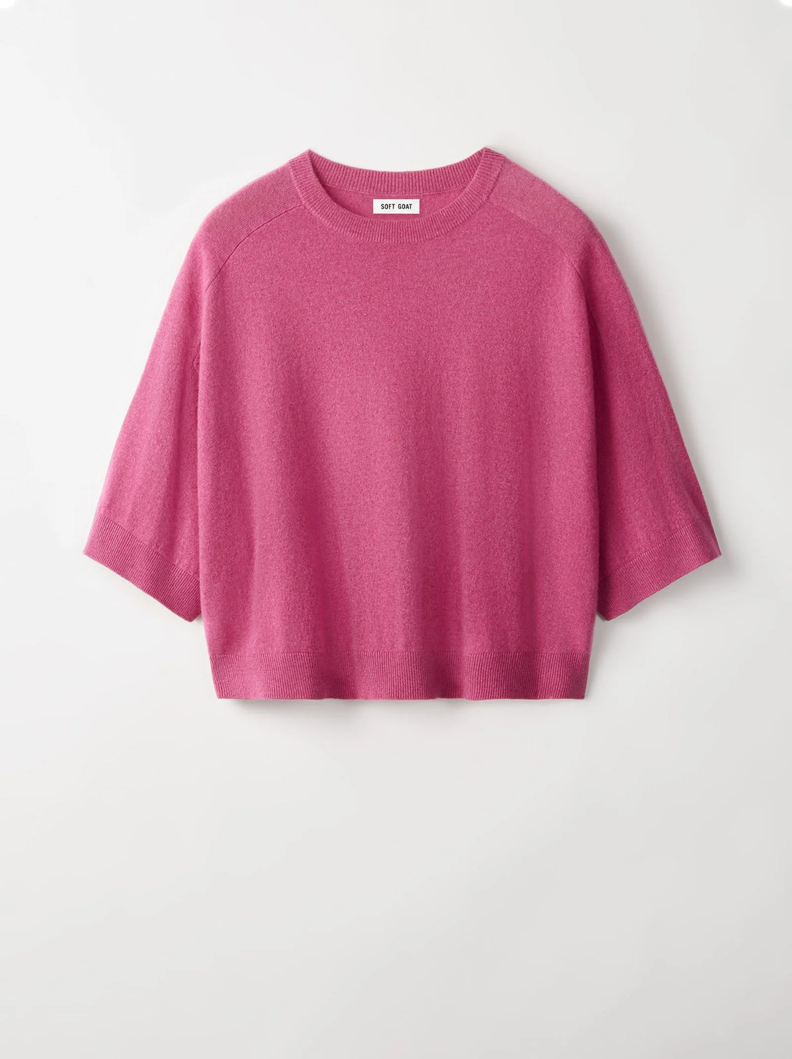 Soft Goat Saddle Neck Top in Fragola