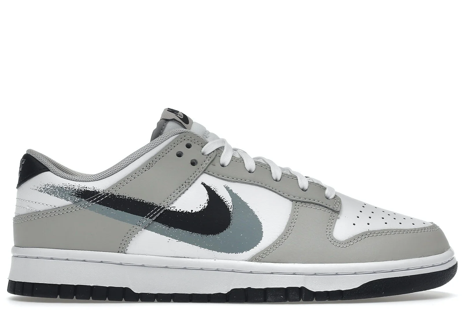 Nike Dunk Low Sneakers with Spray Paint Swoosh