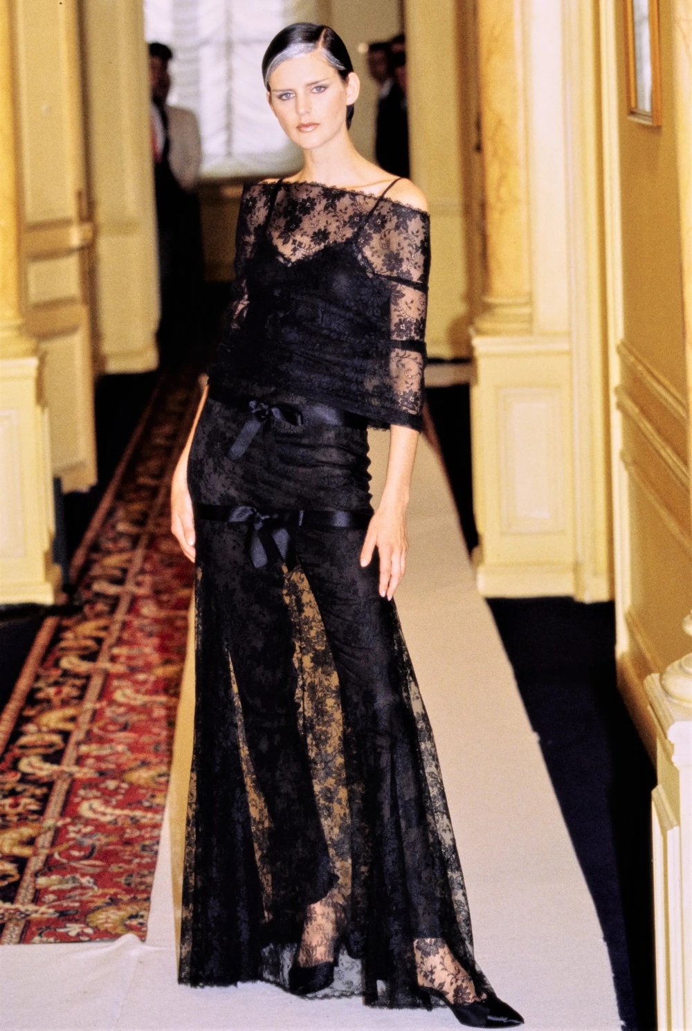 Chanel Black Sequins Gown