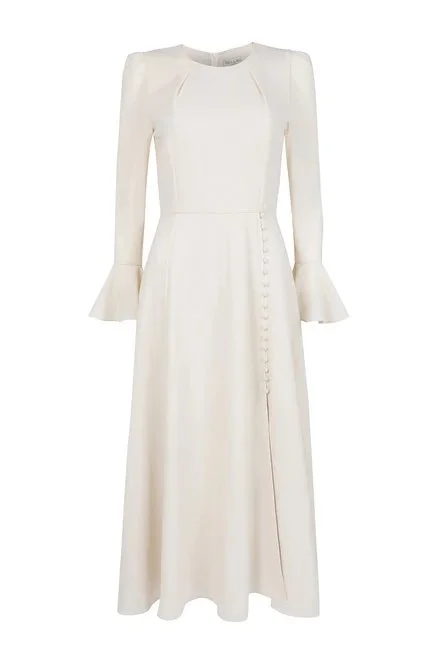 Beulah London Yahvi Midi Dress in Cream