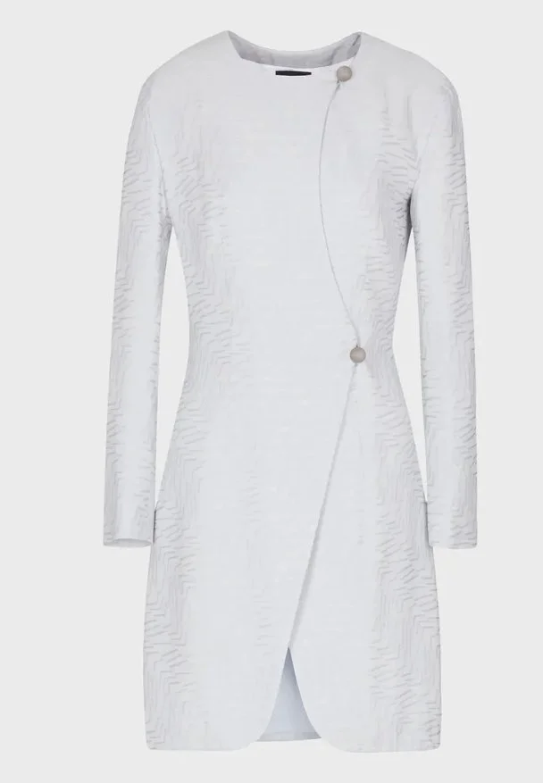 Giorgio Armani Chevron Jacquard Short Coat