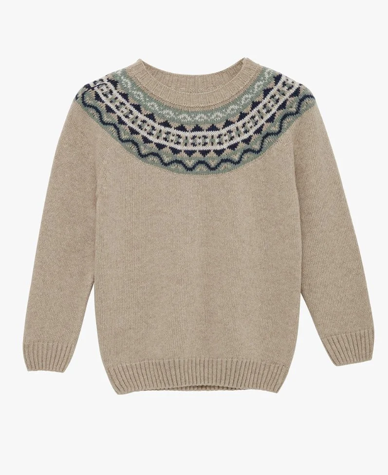 Thomas Brown Frankie Fair Isle Jumper in Oatmeal