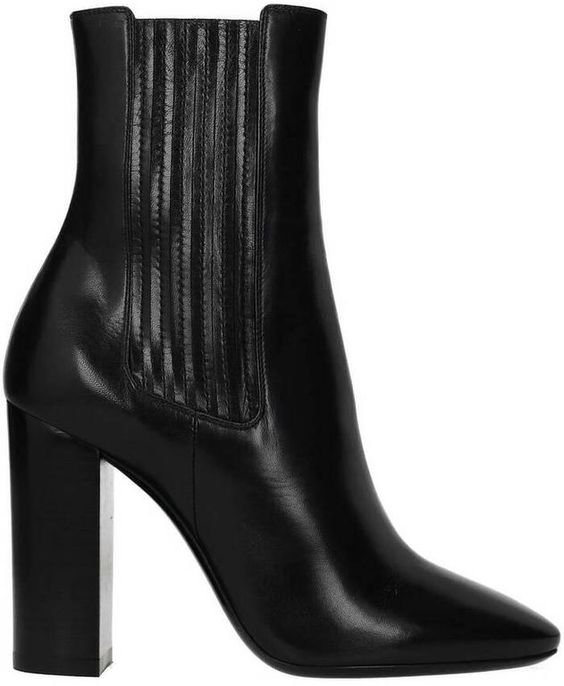 Saint Laurent Heeled Chelsea Ankle Boots in Black Leather.jpg