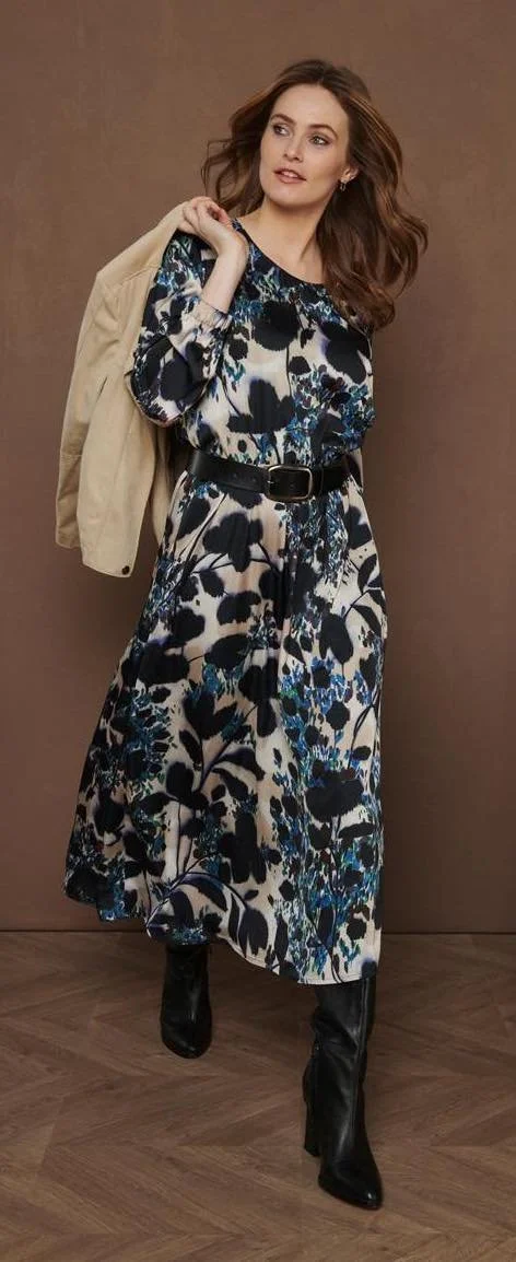 Marie Méro Floral Print Midi Dress