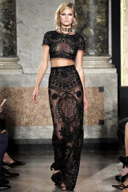knee length dresses for ladies Emilio Pucci Leather Lace Dress |M|US6| – CLOSET1951SF