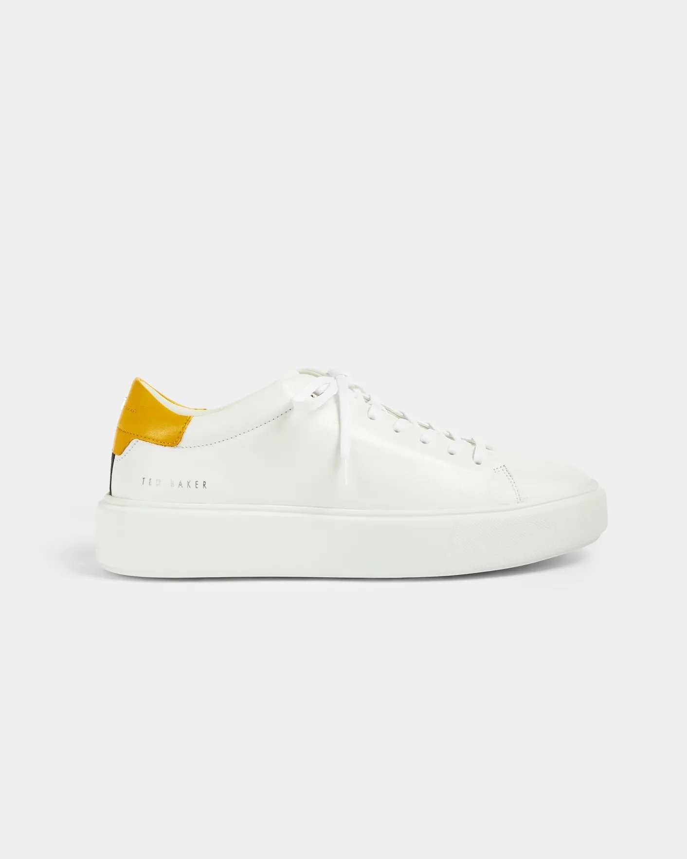 Ted Baker Yinka Leather Platform Trainer in WhiteYellow.jpg