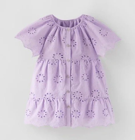 Zara Girls Broderie Anglaise Shirt Dress in Purple.jpg
