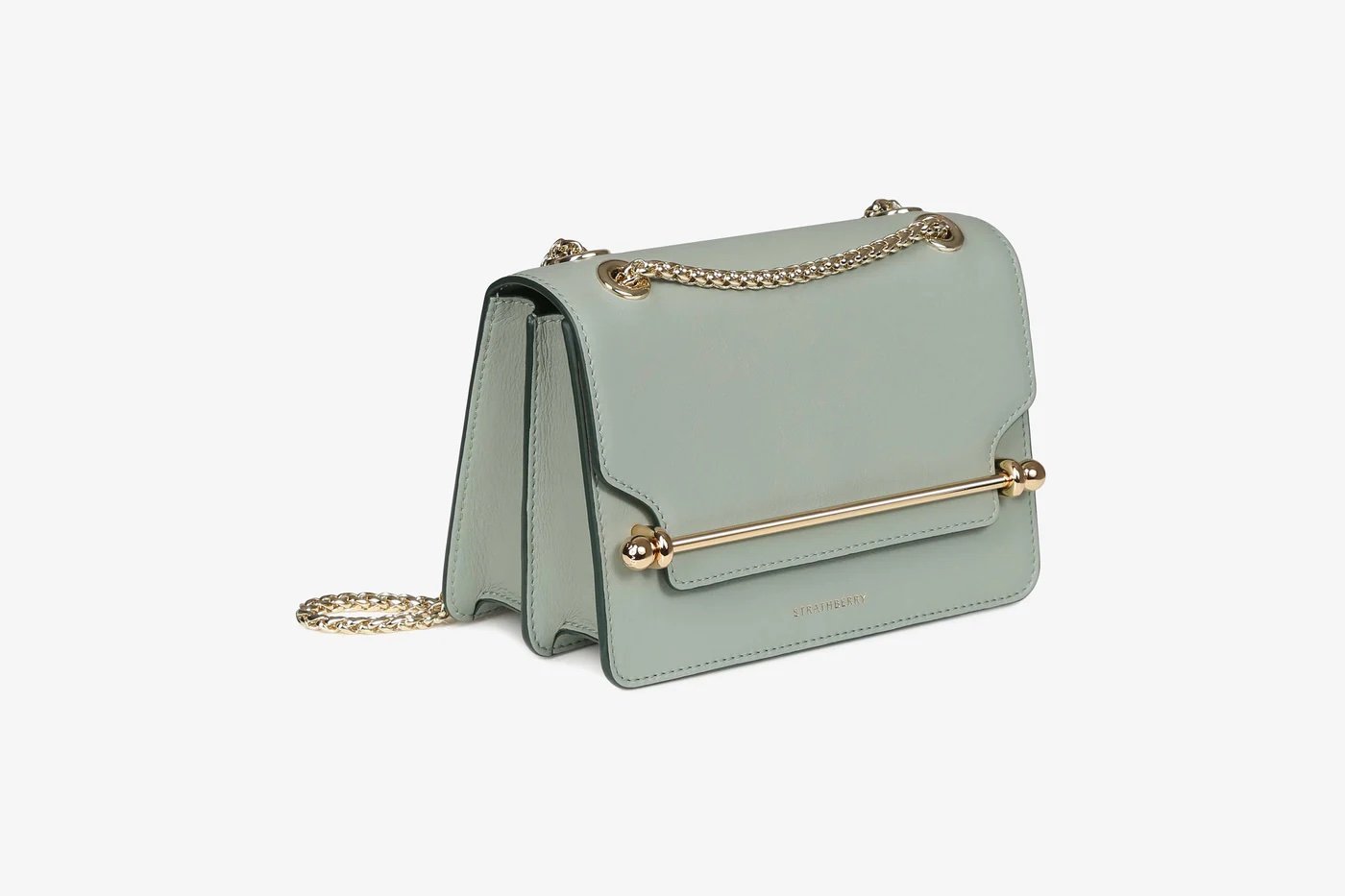 GREEN STRATHBERRY 'CRESCENT ON A CHAIN' CROSSBODY MINI BAG