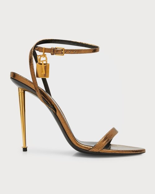 Tom Ford Padlock Sandals in Bronze — UFO No More