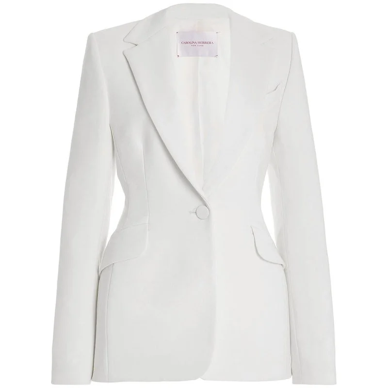 Carolina Herrera Tapered Double-Faced Stretch-Wool Blazer
