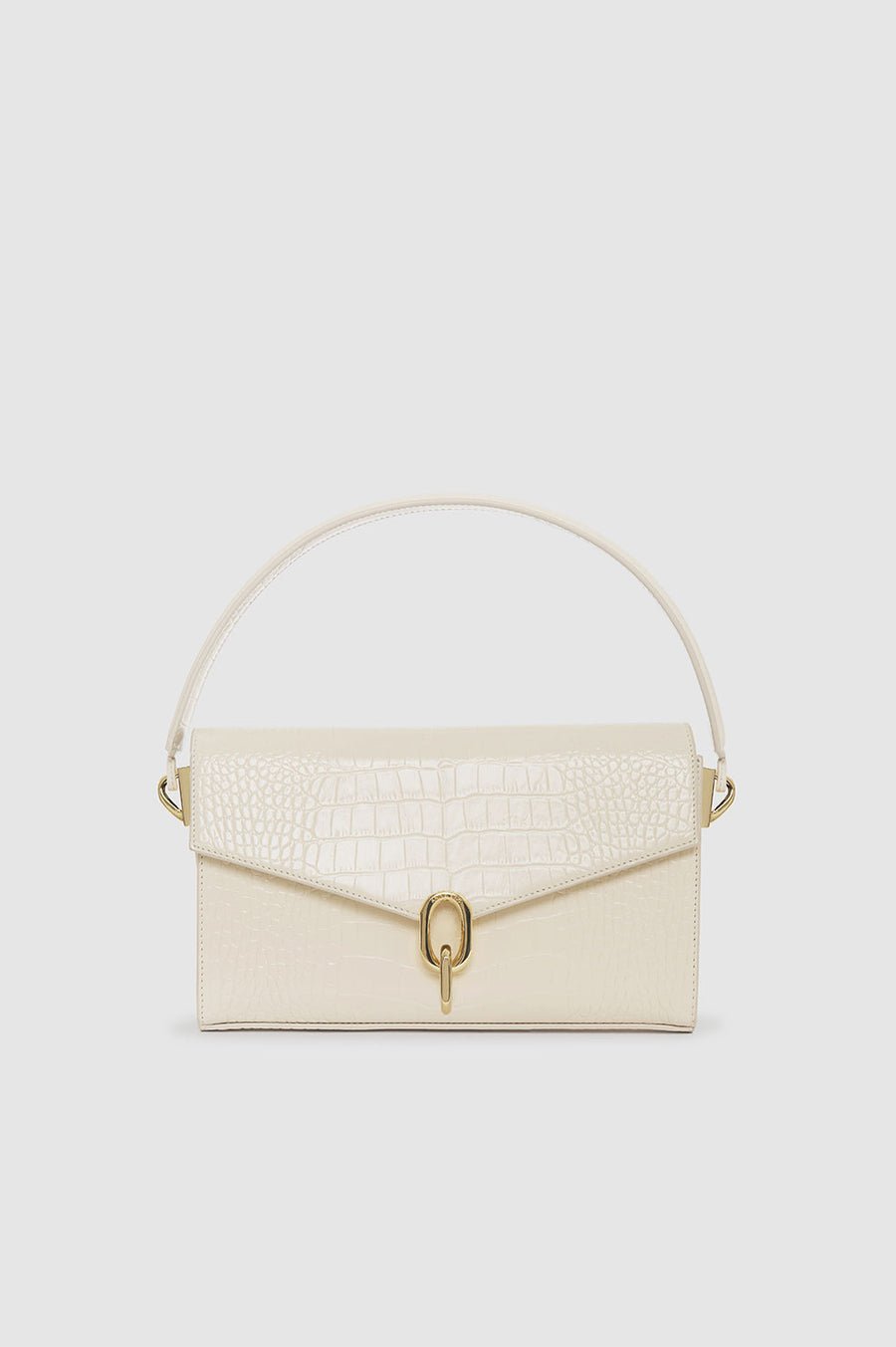 Anine Bing Colette Bag in Oyster Embossed