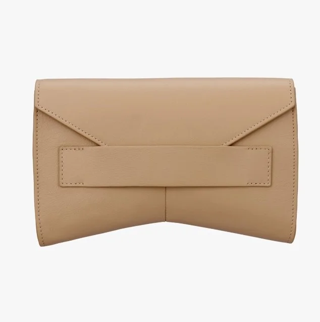 Zara x Narciso Rodriguez Leather Clutch in Beige