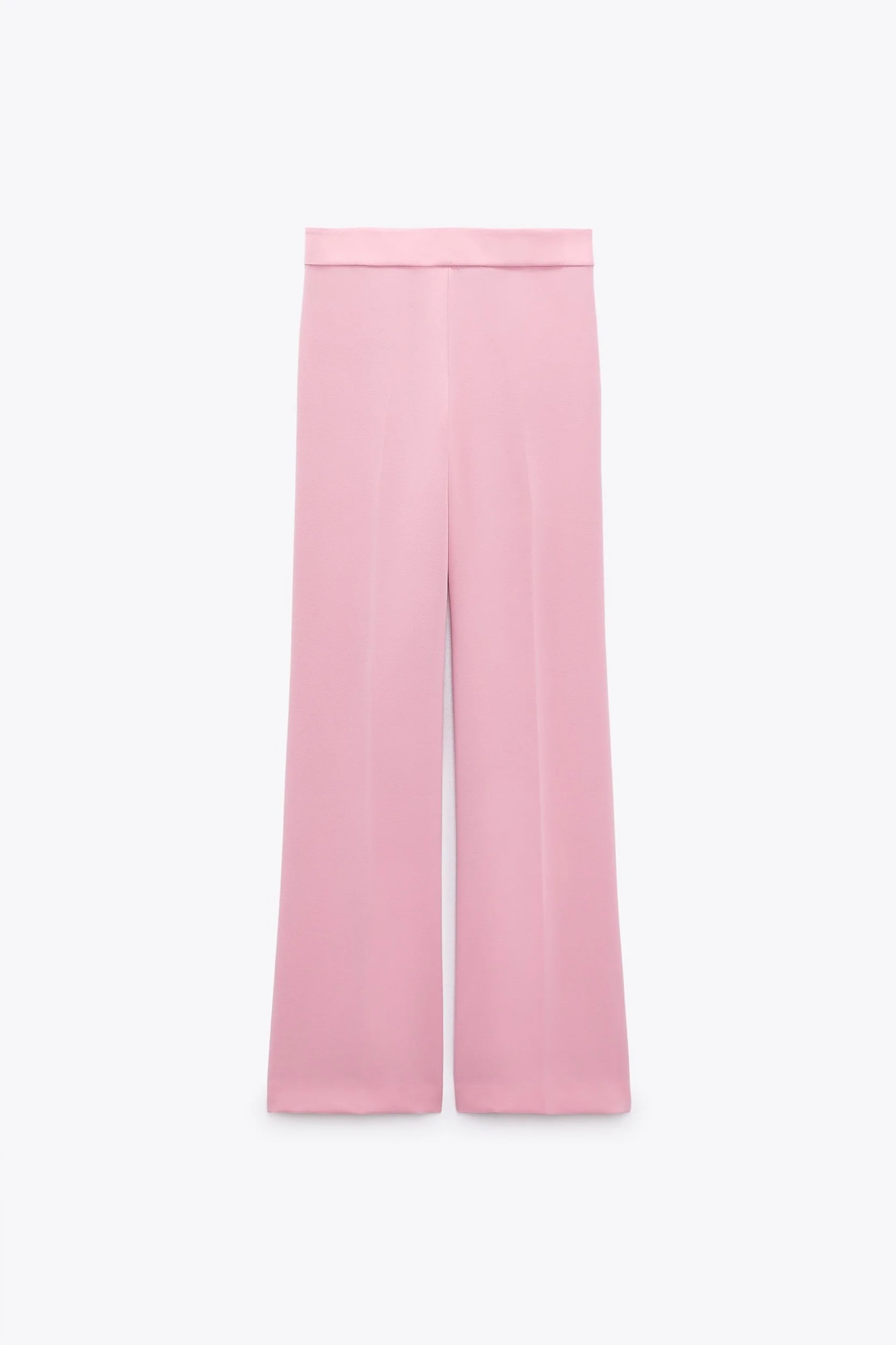 Zara Fluid High Waist Trousers in Pale Pink