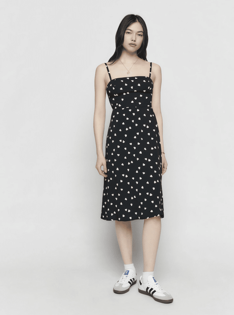 Reformation Tagliatelle Linen Dress in Blush Check  UFO No More