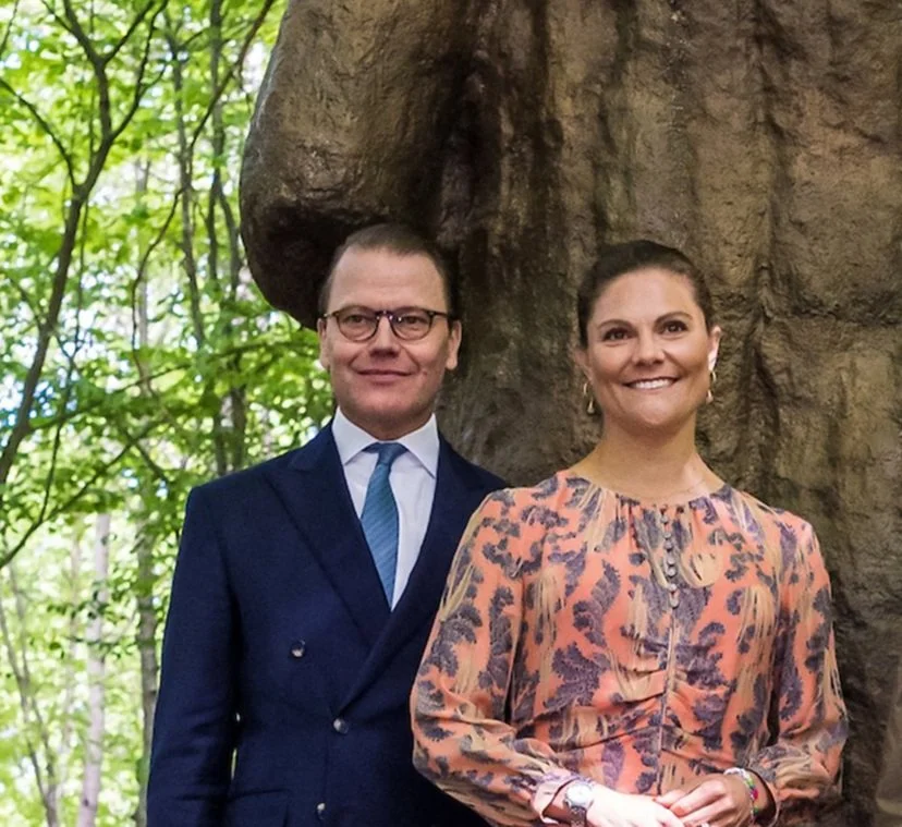 Crown Princess Victoria and Prince Daniel inaugurate new sculpture in Princess Estelle's sculpture park at Royal Djurgården