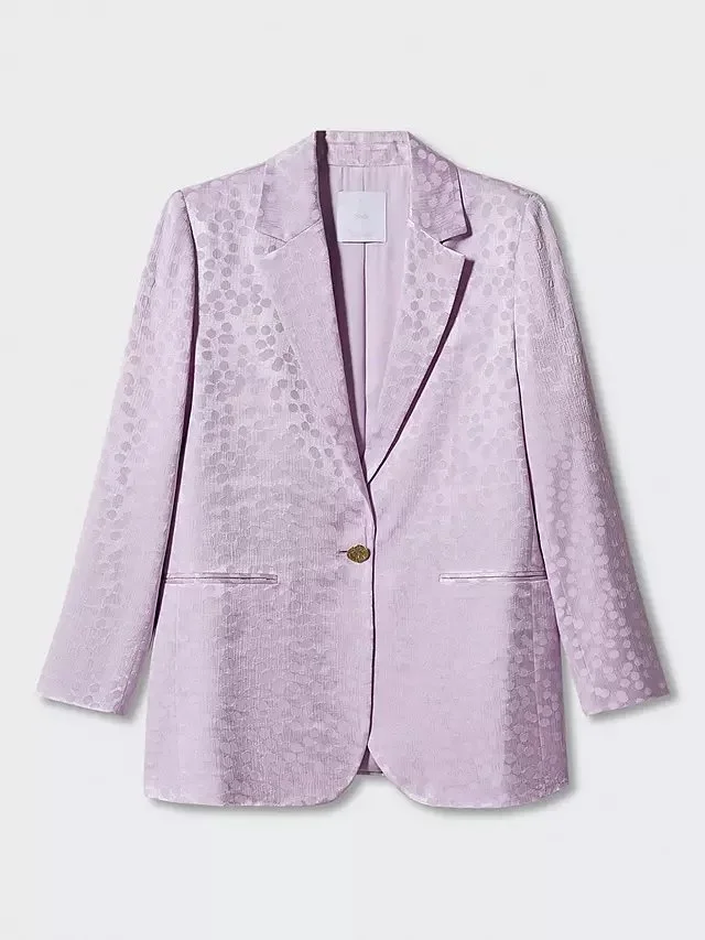 Mango Topete Blazer in Pastel Purple