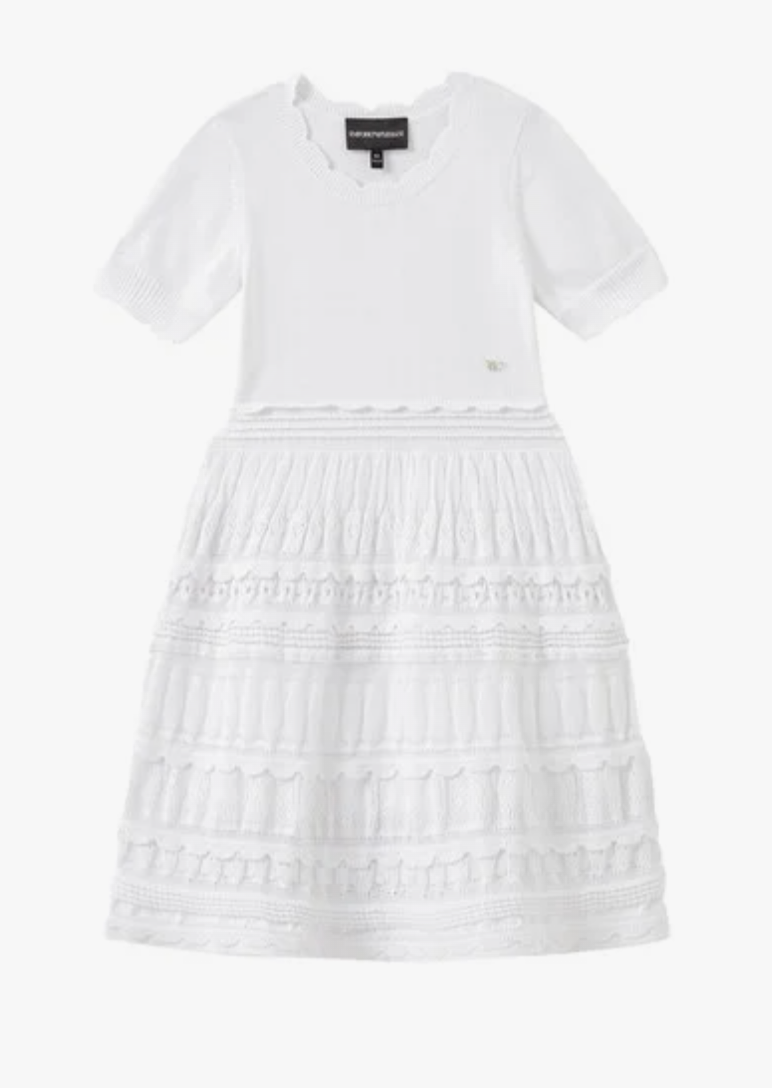 Emporio Armani Girls Crochet Dress