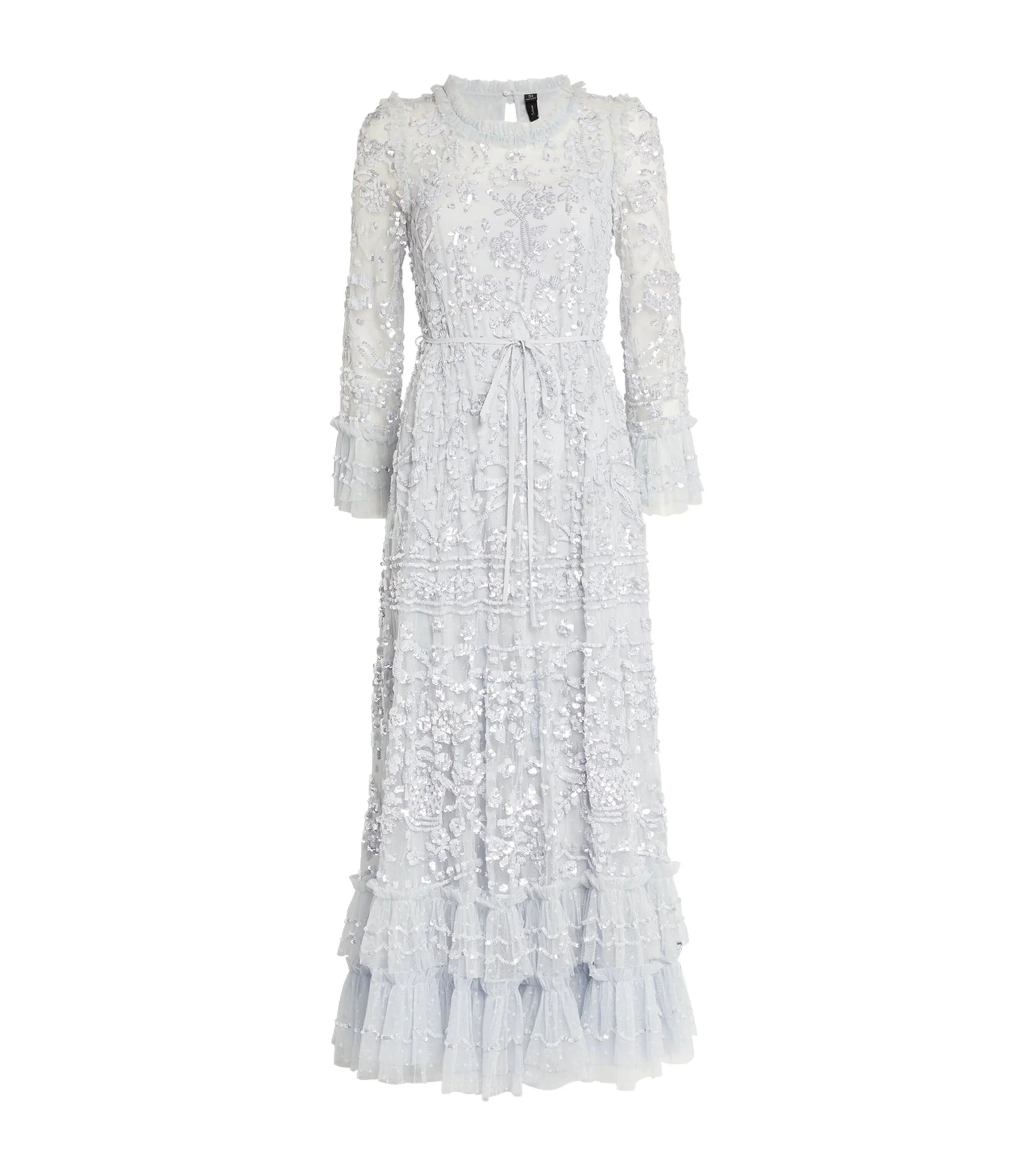 Needle & Thread Celia Gown in Silver Blue