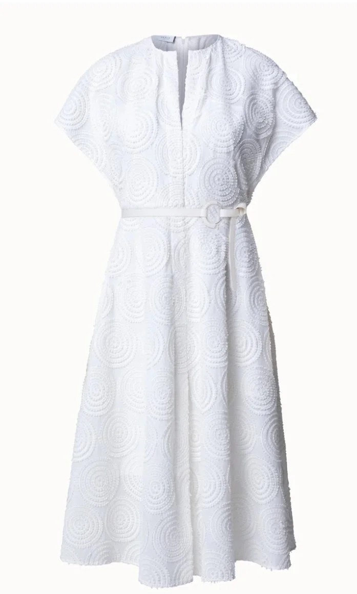 Akris Punto Circle Loop Embroidery Midi Dress