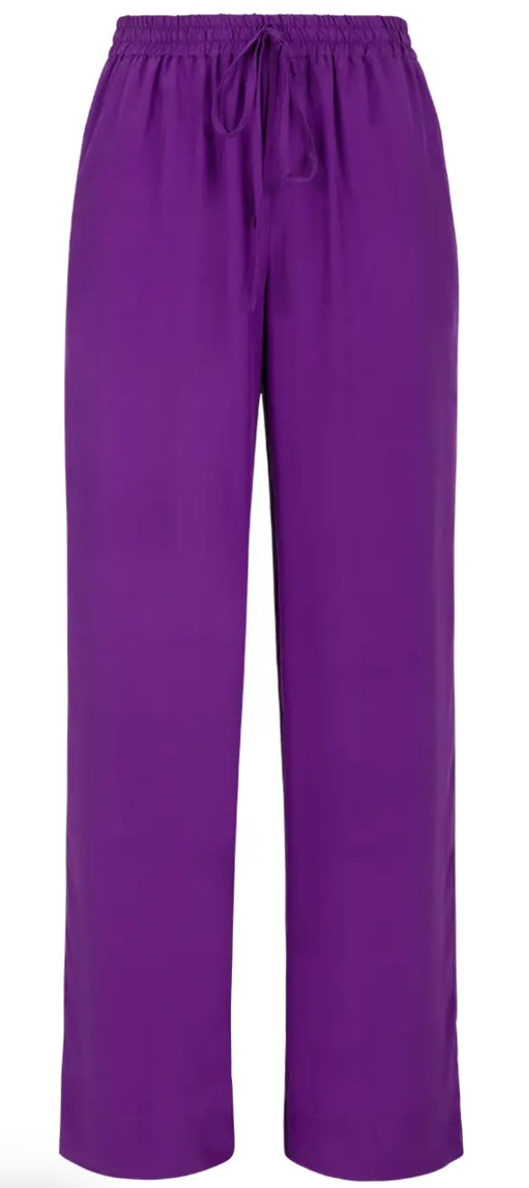 Zara Purple Silk Trouser Coord Set  Studio Concierge