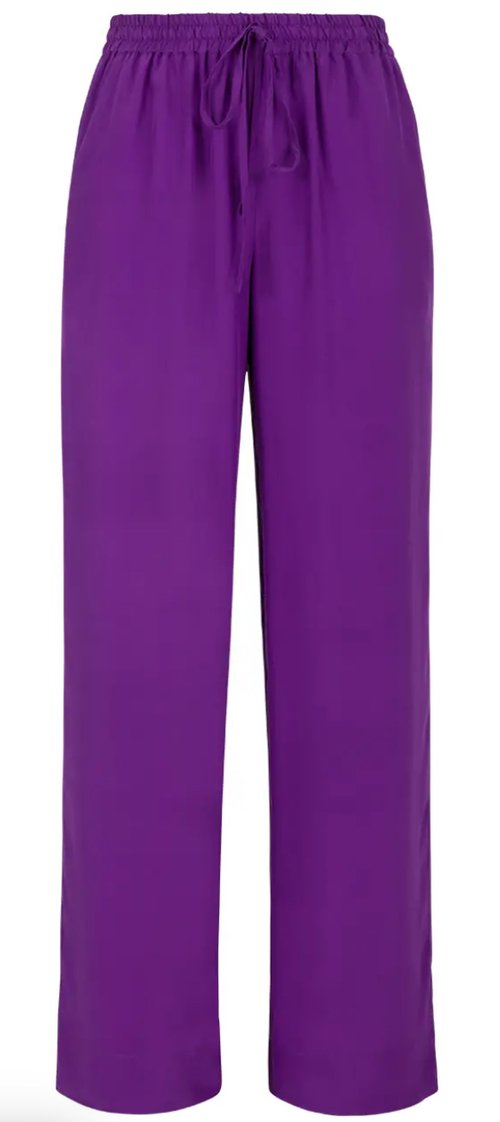 P.A.R.O.S.H Sofia Silk Trousers in Purple — UFO No More